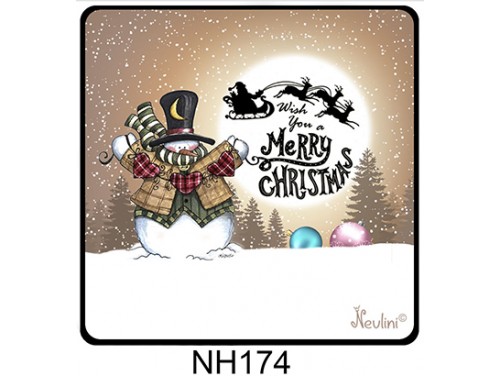 (NH174) Hűtőmágnes 7,5 cm x 7,5 cm - Wish you – Karácsonyi Ajándékok